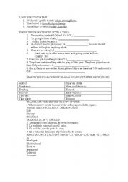 English worksheet: Exam review for 1 Bachiller