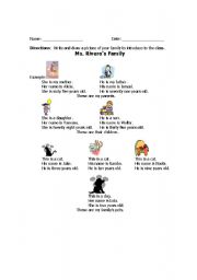 English worksheet: Family worksheet