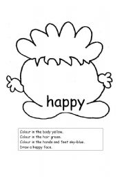 English Worksheet: Monster Feelings - 6 Pages