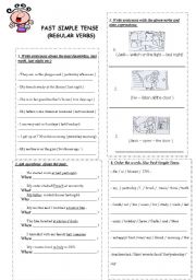 English Worksheet: Regular Verbs in Past Simple