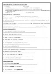 English Worksheet: comparative and superlative and mixes tenses