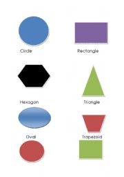 English worksheet: mathematical shapes