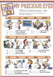 English Worksheet: MY PRECIOUS EYES