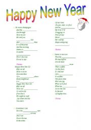 English Worksheet: Happy New Year