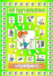 English Worksheet: New Years Resolutions (Part 2/4). Vocabulary