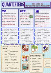 Quantifiers - some-a lot of -any