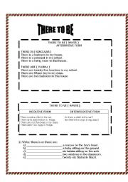 English worksheet: VERB THERE TO BE