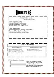 English Worksheet: VERB THERE TO BE