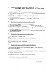 English worksheet: test