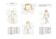 English worksheet: The body