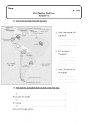 English worksheet: Weather Part 2