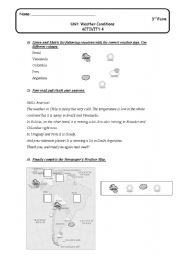 English worksheet: Weather 3