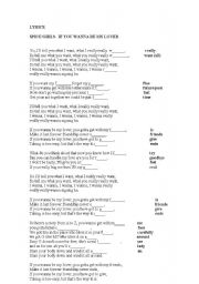 English worksheet: Sing a song: Spice Girls Hit.