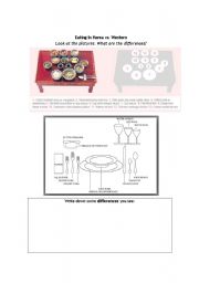 English worksheet: Korea table setting 