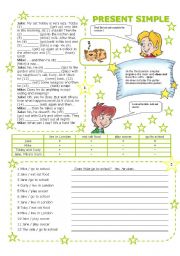 English Worksheet: present simple 2/3