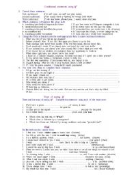 English Worksheet: If- Clauses