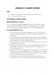 English Worksheet: Art Plan Candy House