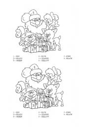 English Worksheet: Let`s colour Santa!