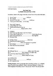 English Worksheet: One Sweet Day by Mariah Carey