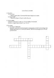 English Worksheet: Lesson PLan in Teaching a Poem