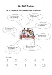 English Worksheet: the little indians