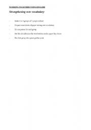 English Worksheet: Playing together and learning