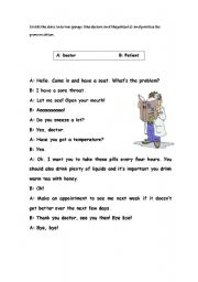 English Worksheet: roleplay_doctor