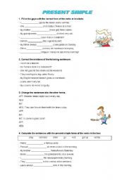 English Worksheet: REVIEW PRESENT SIMPLE AND CONTINUOUS