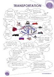 English Worksheet: TRANSPORTATION