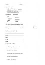 English worksheet: EXERCISES 