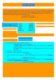 English Worksheet: Modal verbs