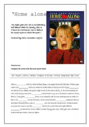 English Worksheet: Home alone worksheet