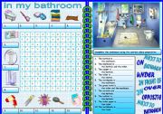 English Worksheet: in the bathroom