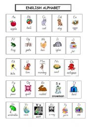 English Worksheet: Alphabet