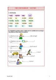 English Worksheet: sbs vocabulary