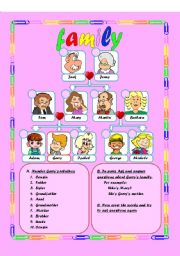 English Worksheet: Family 1