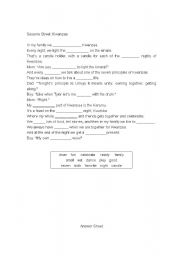 English Worksheet: Sesame Street Kwanzaa Dictations