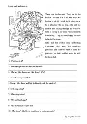 English Worksheet: reading
