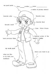 English Worksheet: introduce yourself-boy