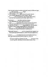 English Worksheet: Take & Put