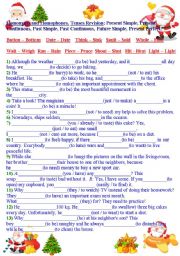 English Worksheet: Homonyms and Homophones. Tenses Revision: Present Simple, Present Continuous, Past Simple, Past Continuous, Future Simple, Present Perfect. 