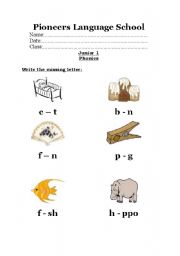 English worksheet: phonics