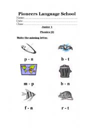 English worksheet: phonics