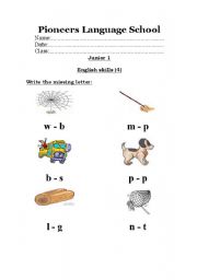 English worksheet: phonics