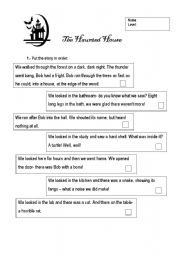 English worksheet: The haunted house