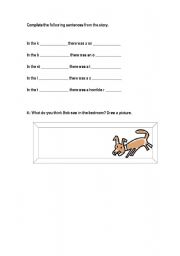 English worksheet: parts of the house