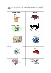 English worksheet: furniture