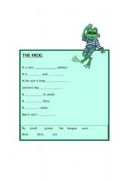 English worksheet: The Frog - IT