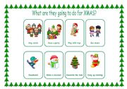 English worksheet: what are they going to do for XMAS ?