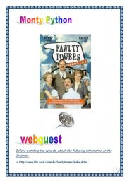 FAWLTY TOWERS WEBQUEST (n1) (11 pages, 12 tasks, comprehensive PROJECT & KEY)